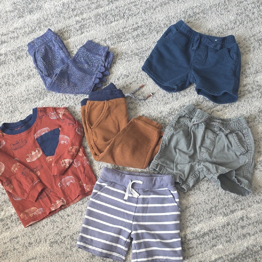 Kids Clothing Set with Shorts and Long Sleeve Top